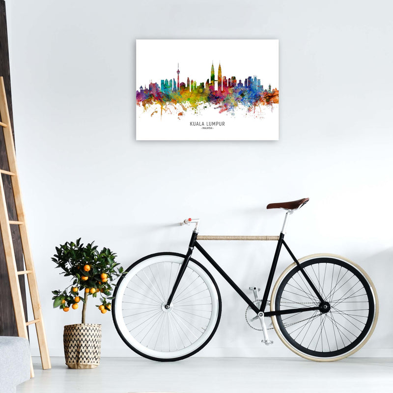 Kuala Lumpur Malaysia Skyline Art Print by Michael Tompsett A1 Black Frame