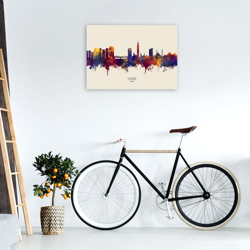 Cairo Egypt Skyline Autumn City Name Art Print by Michael Tompsett A1 Black Frame