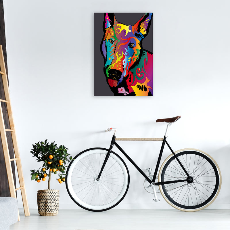 English Bull Terrier Dog Art Print by Michael Tompsett A1 Black Frame