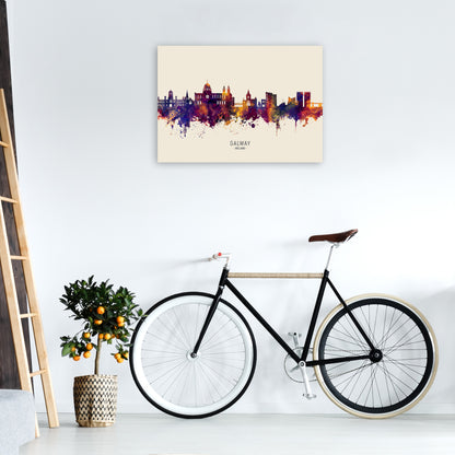 Galway Ireland Skyline Autumn City Name Art Print by Michael Tompsett A1 Black Frame