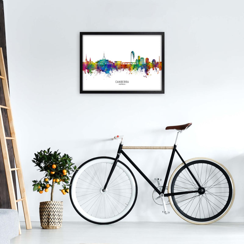 Canberra Australia Skyline Art Print by Michael Tompsett A2 White Frame