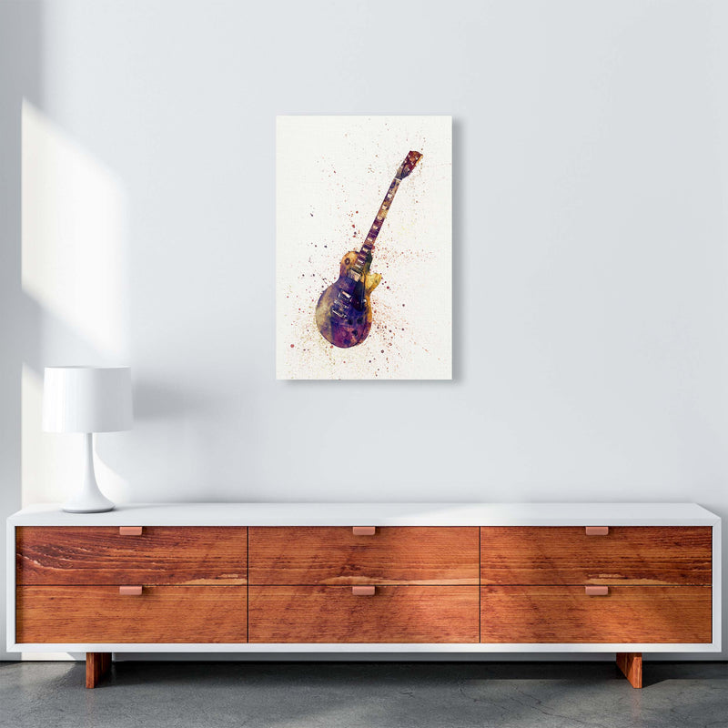 Electric Guitar Watercolour Ii Print by Michael Tompsett A2 Canvas