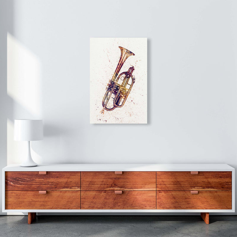 Cornet Watercolour Music Art Print by Michael Tompsett A2 Canvas
