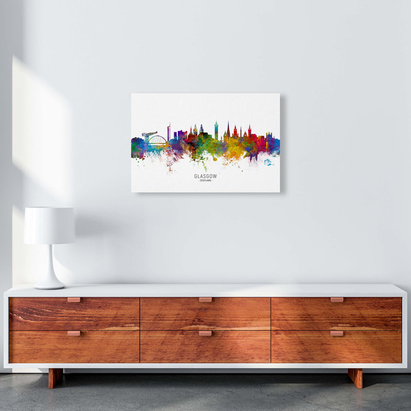 Glasgow Scotland Skyline Art Print by Michael Tompsett A2 Canvas