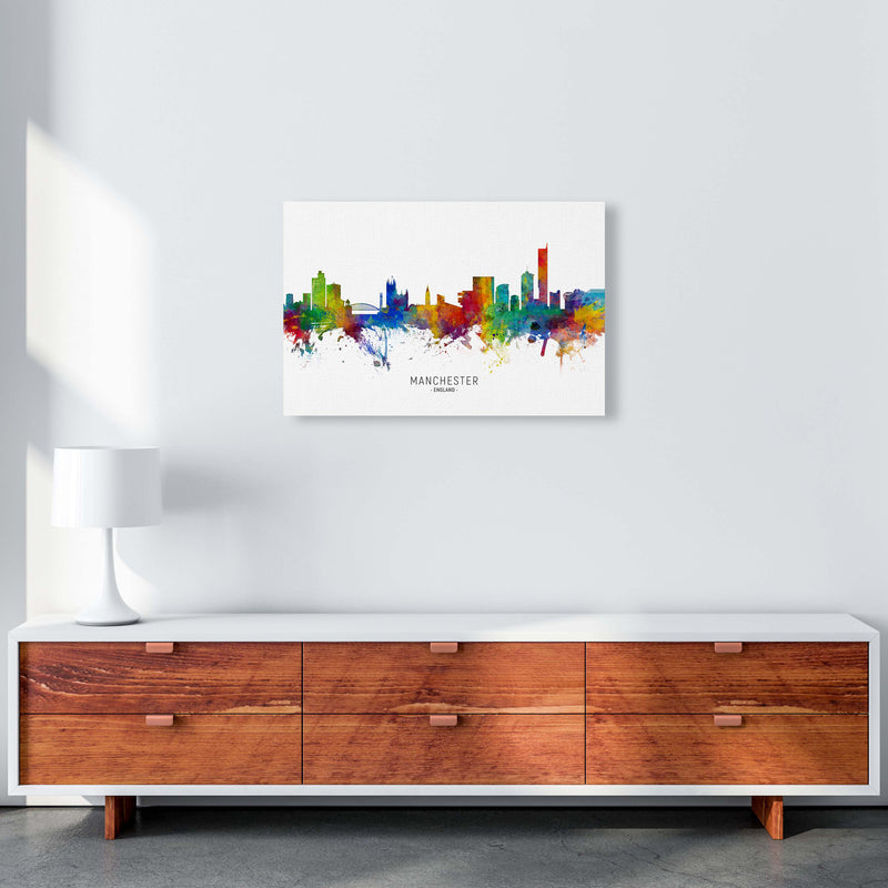 Manchester England Skyline Art Print by Michael Tompsett A2 Canvas
