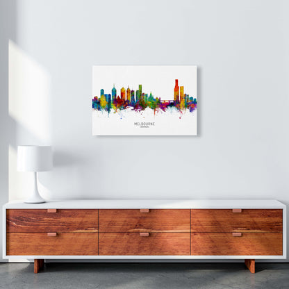 Melbourne Australia Skyline Art Print by Michael Tompsett A2 Canvas