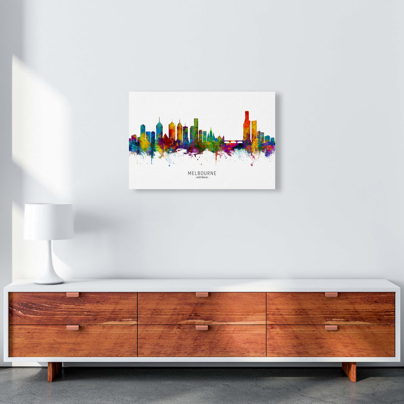 Melbourne Australia Skyline Art Print by Michael Tompsett A2 Canvas