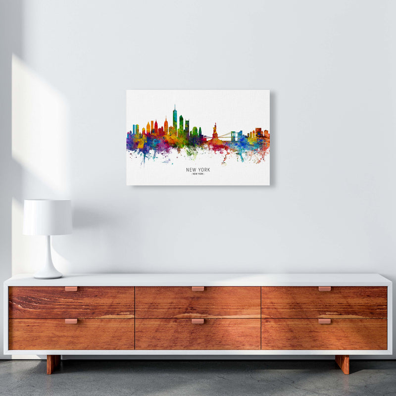 New York New York Skyline Art Print by Michael Tompsett A2 Canvas