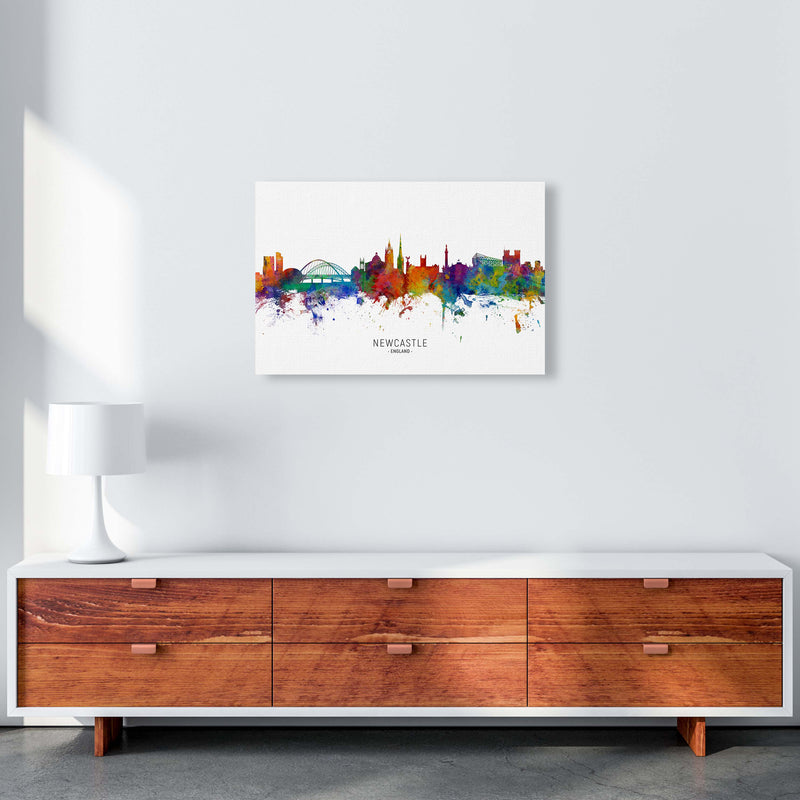 Newcastle England Skyline Art Print by Michael Tompsett A2 Canvas