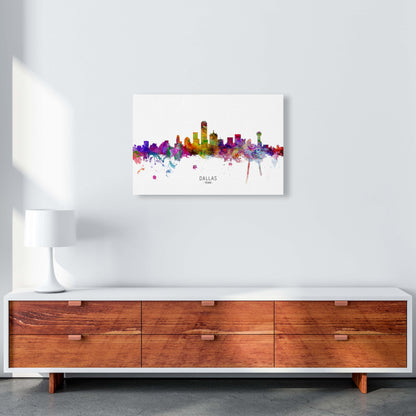 Dallas Texas Skyline Art Print by Michael Tompsett A2 Canvas