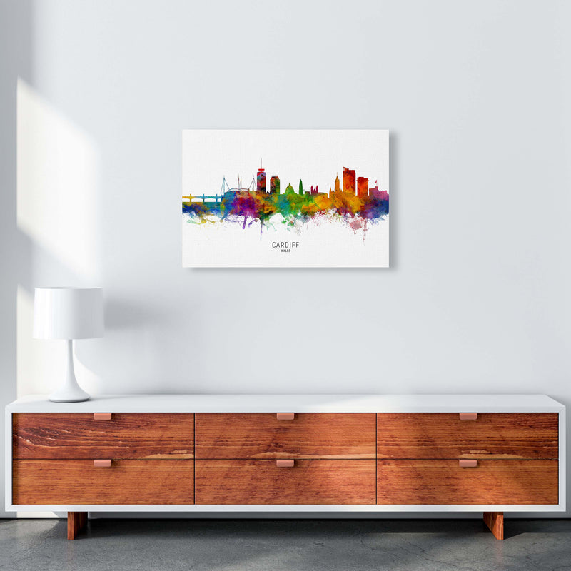 Cardiff Wales Skyline Art Print by Michael Tompsett A2 Canvas