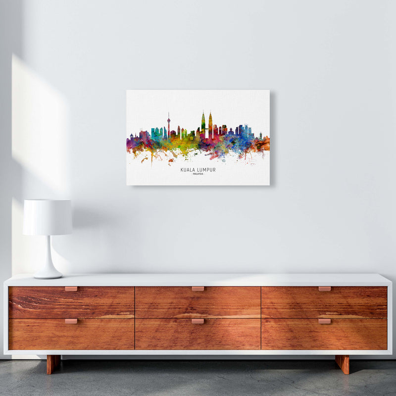 Kuala Lumpur Malaysia Skyline Art Print by Michael Tompsett A2 Canvas