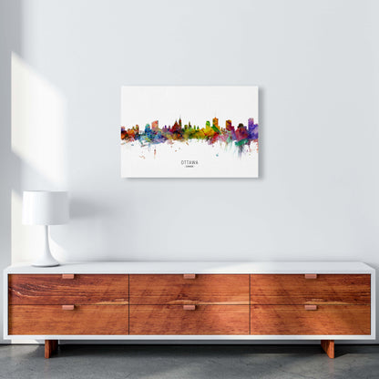 Ottawa Canada Skyline Art Print by Michael Tompsett A2 Canvas