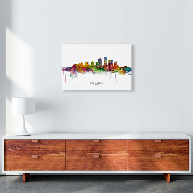 Louisville Kentucky Skyline Art Print by Michael Tompsett A2 Canvas