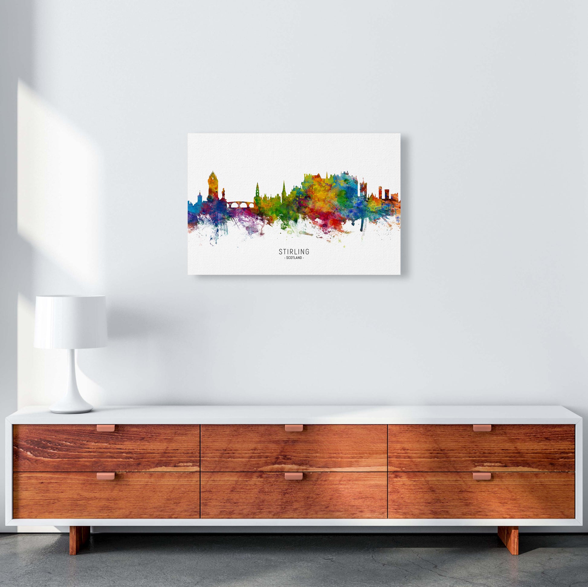 Stirling Scotland Skyline Art Print by Michael Tompsett A2 Canvas
