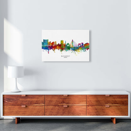 Bucharest Romania Skyline Art Print by Michael Tompsett A2 Canvas