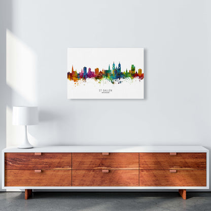 St Gallen Switzerland Skyline Art Print by Michael Tompsett A2 Canvas