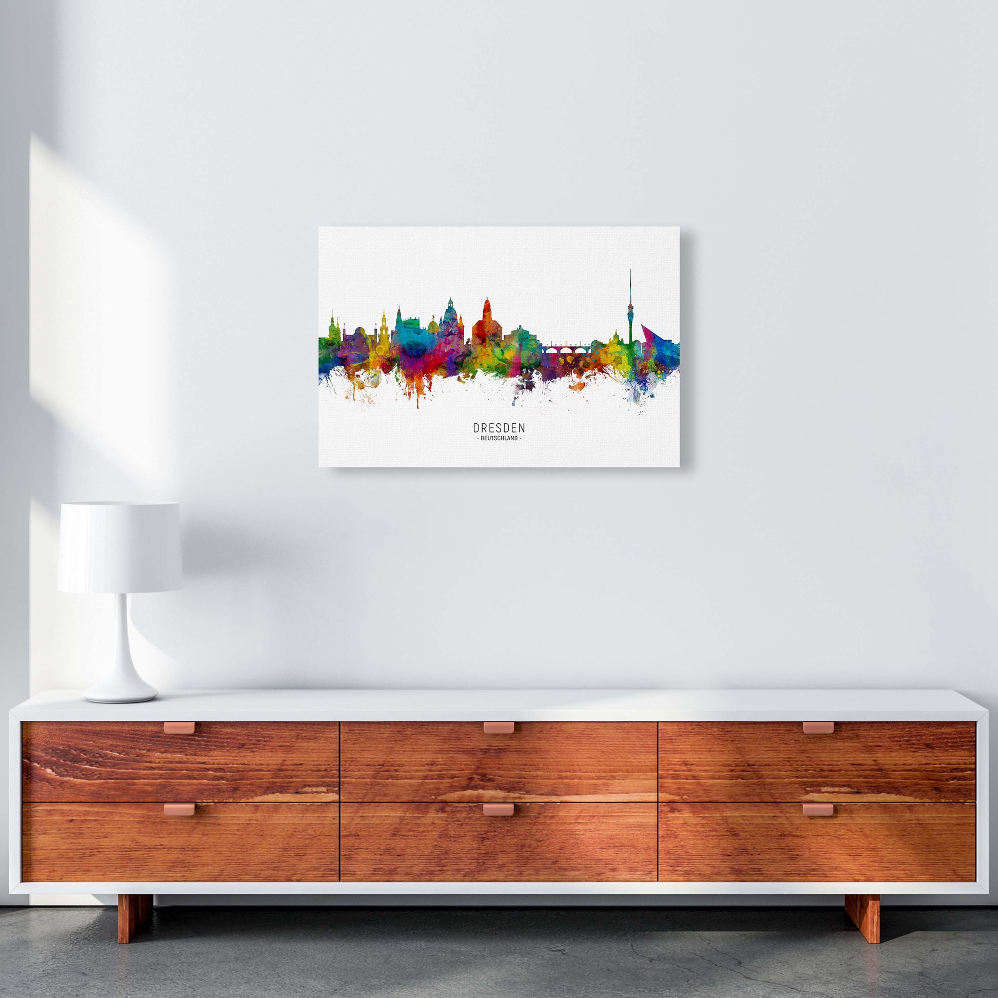 Dresden Deutschland Skyline Art Print by Michael Tompsett A2 Canvas