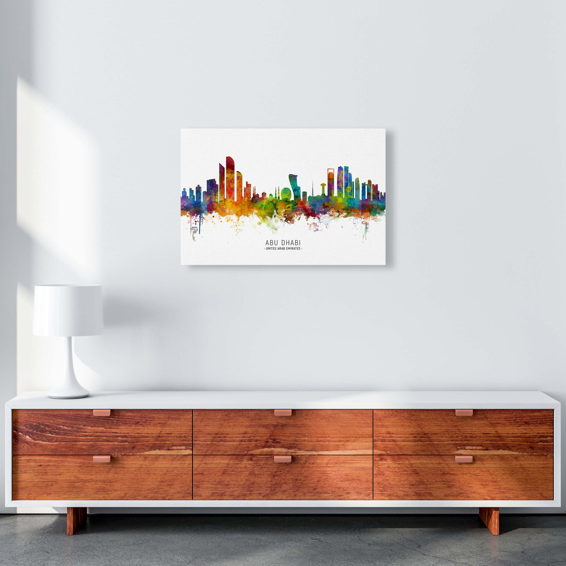 Abu Dhabi United Arab Emirates Skyline  by Michael Tompsett A2 Canvas