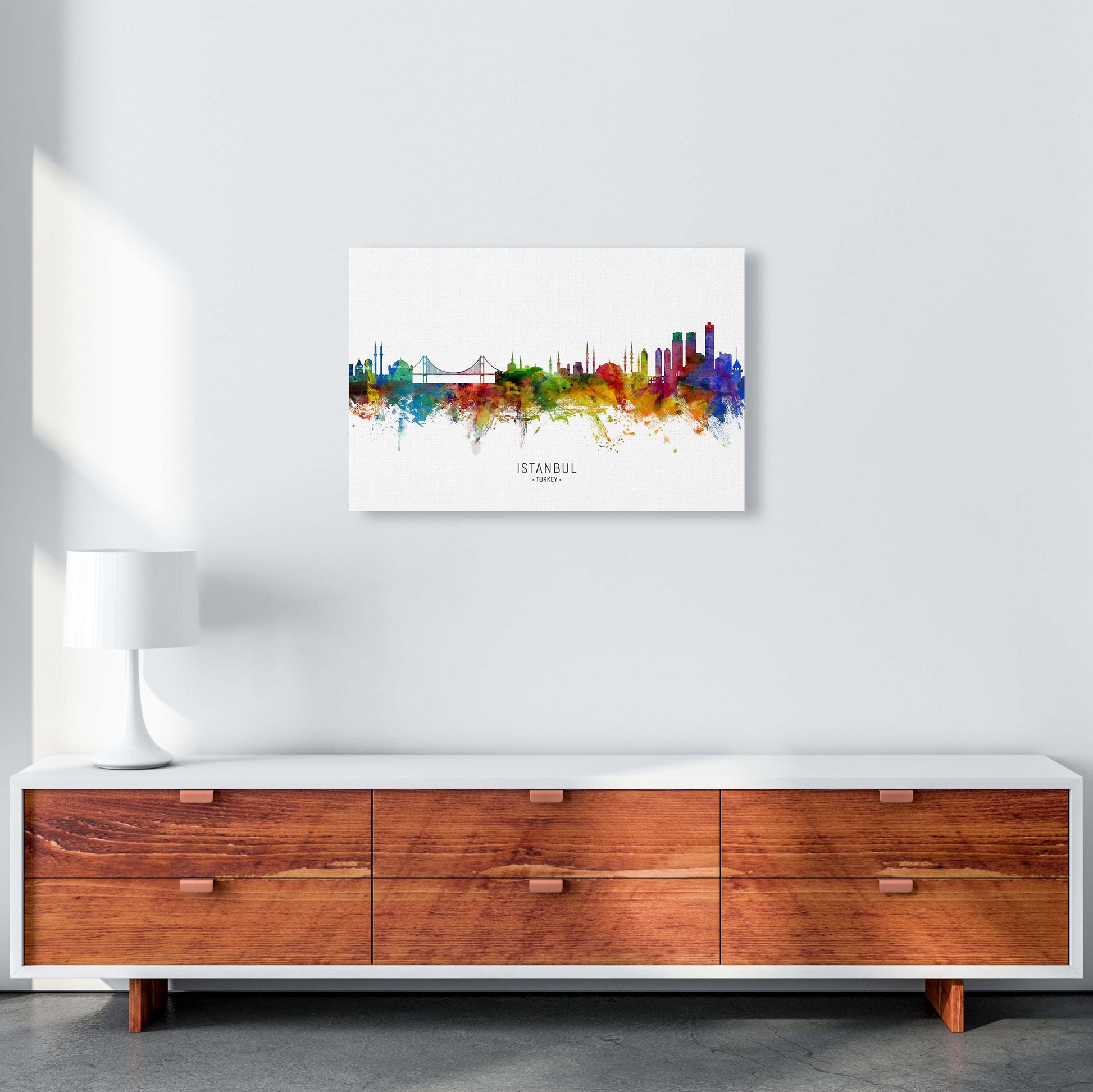 Istanbul Turkey Skyline Art Print by Michael Tompsett A2 Canvas