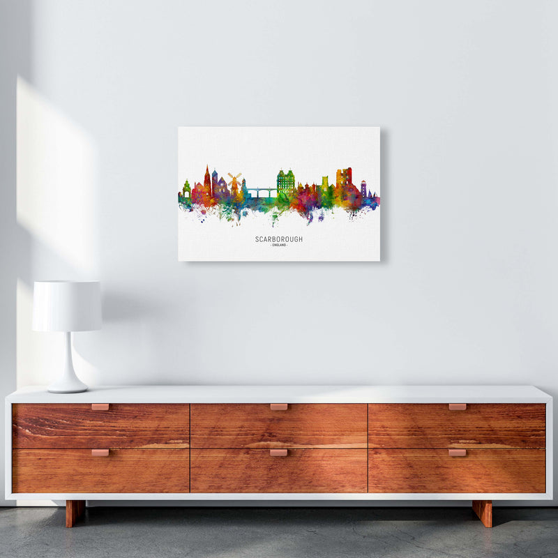 Scarborough England Skyline Art Print by Michael Tompsett A2 Canvas
