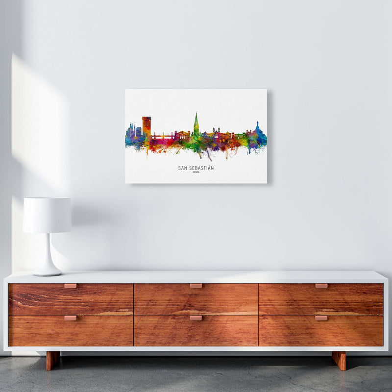 San Sebastian Spain Skyline Art Print by Michael Tompsett A2 Canvas