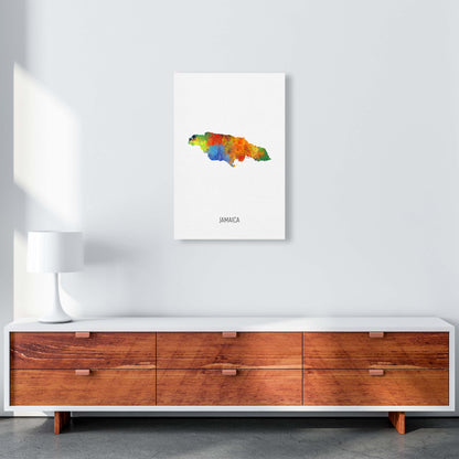 Jamaica Watercolour Map Art Print by Michael Tompsett A2 Canvas