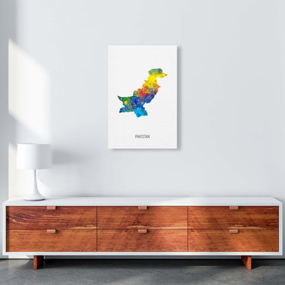 Pakistan Watercolour Map Art Print by Michael Tompsett A2 Canvas