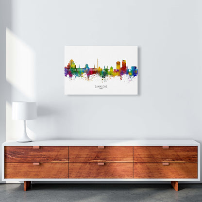 Damascus Syria Skyline Art Print by Michael Tompsett A2 Canvas