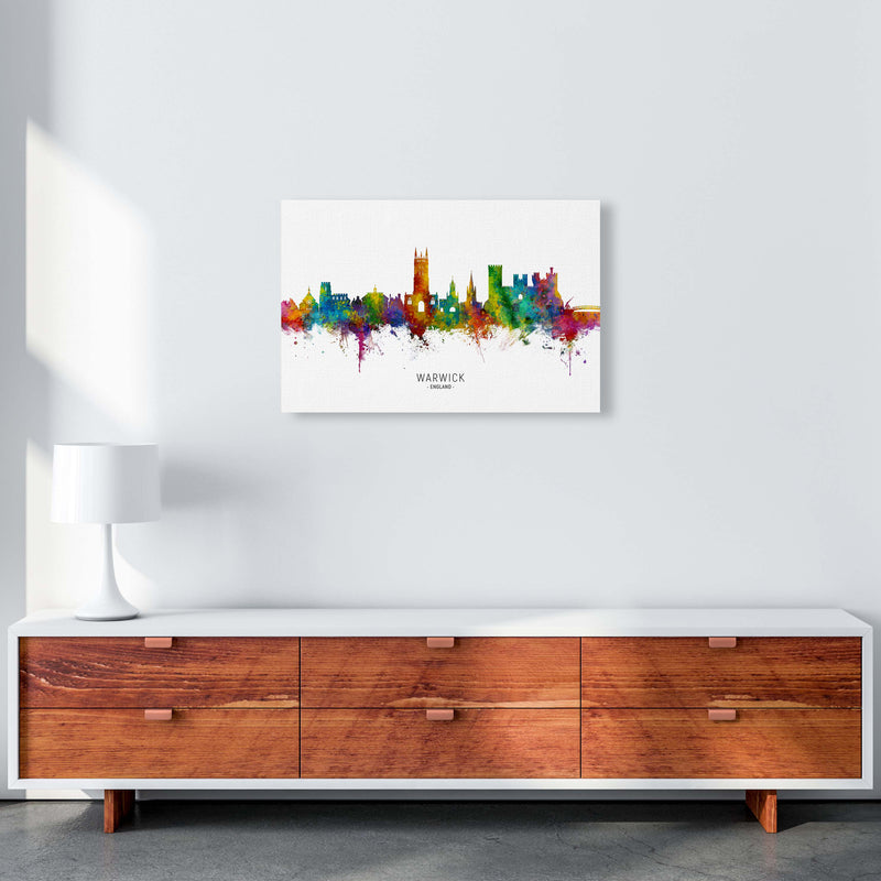 Warwick England Skyline Art Print by Michael Tompsett A2 Canvas