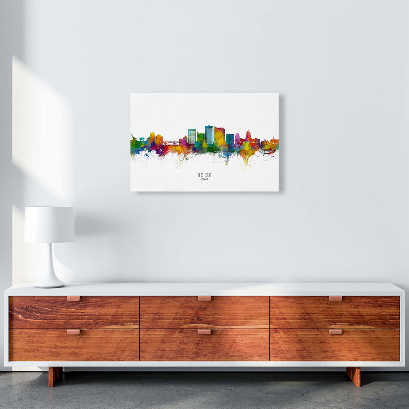 Boise Idaho Skyline Art Print by Michael Tompsett A2 Canvas