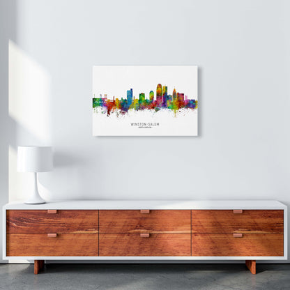 Winston-Salem North Carolina Skyline  by Michael Tompsett A2 Canvas