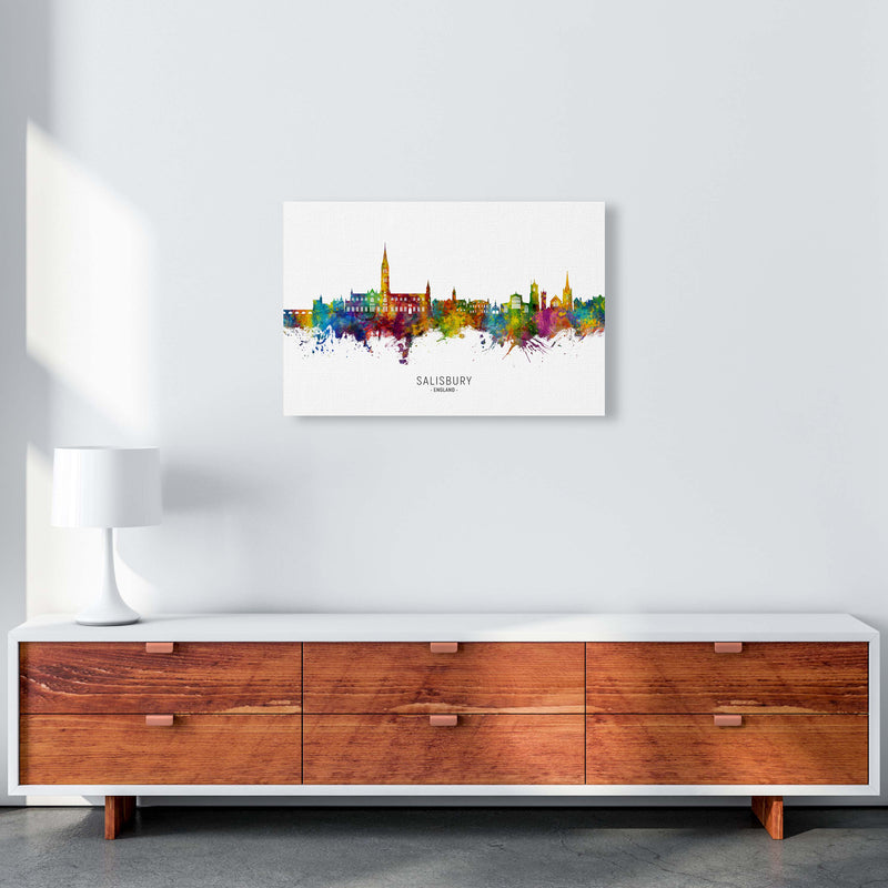 Salisbury England Skyline Art Print by Michael Tompsett A2 Canvas