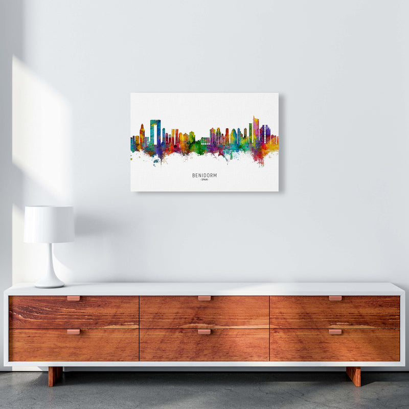 Benidorm Spain Skyline Art Print by Michael Tompsett A2 Canvas
