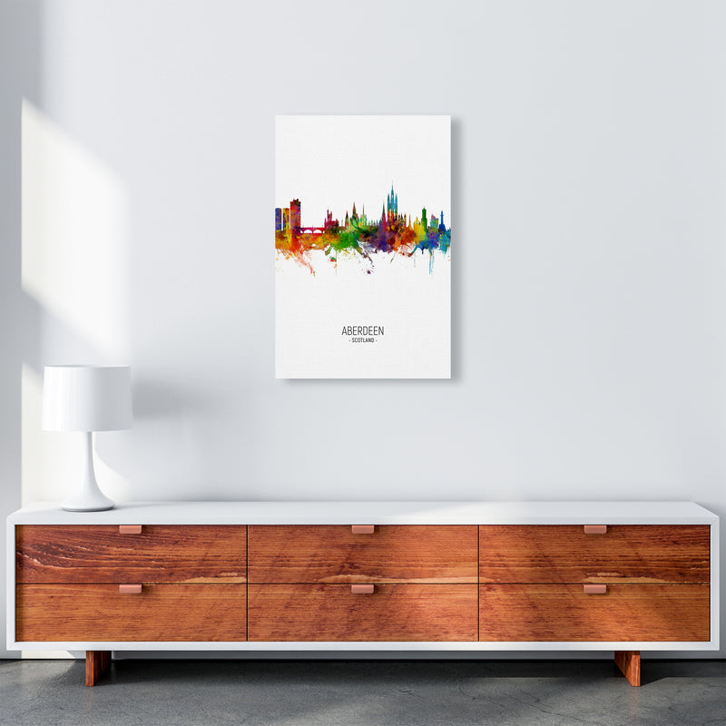 Aberdeen Scotland Skyline Portrait Art Print by Michael Tompsett A2 Canvas