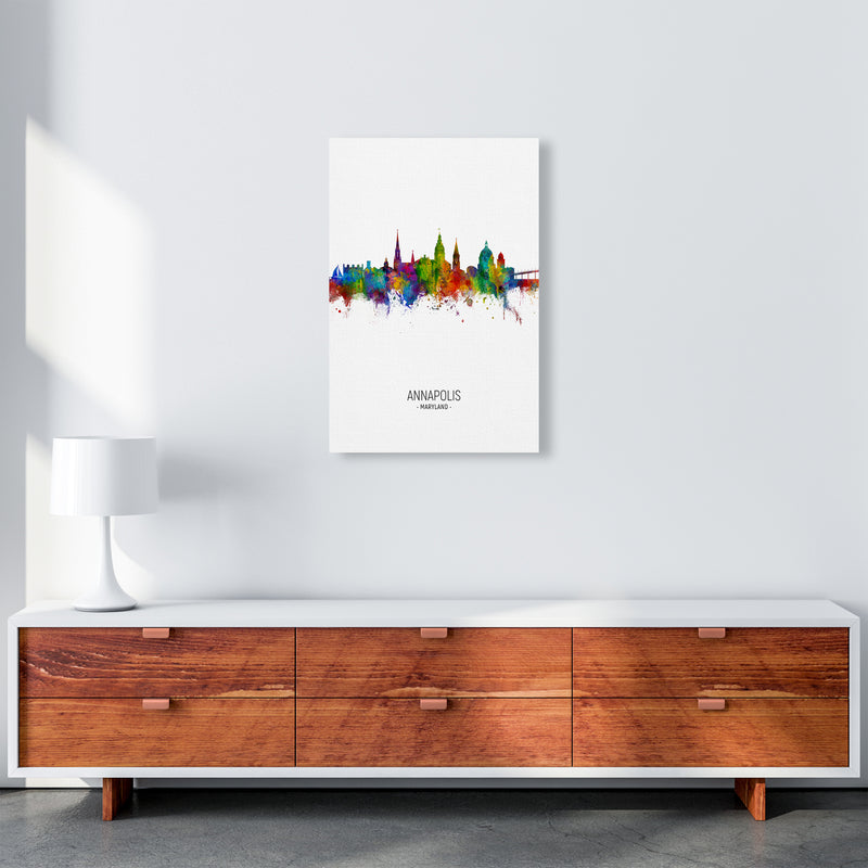 Annapolis Maryland Skyline Portrait Art Print by Michael Tompsett A2 Canvas