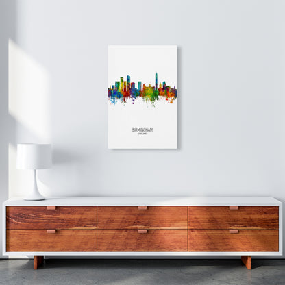 Birmingham England Skyline Portrait Art Print by Michael Tompsett A2 Canvas