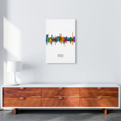 Bremen Germany Skyline Portrait Art Print by Michael Tompsett A2 Canvas