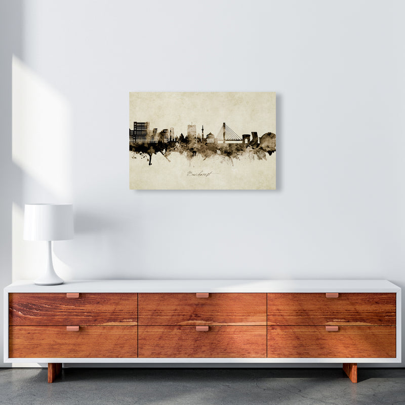 Bucharest Romania Skyline Vintage Art Print by Michael Tompsett A2 Canvas