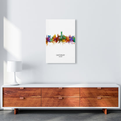 Canterbury England Skyline Portrait Art Print by Michael Tompsett A2 Canvas
