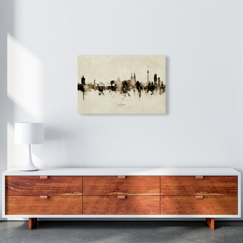 Cologne Germany Skyline Vintage Art Print by Michael Tompsett A2 Canvas