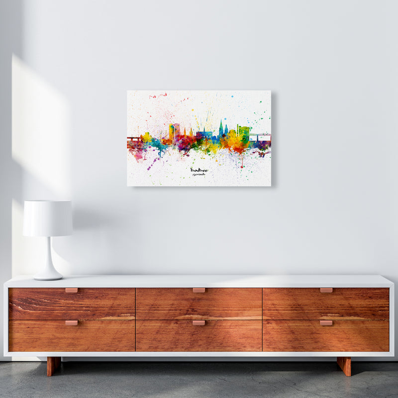Dundee Scotland Skyline Splash Art Print by Michael Tompsett A2 Canvas