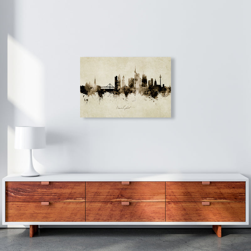 Frankfurt Germany Skyline Vintage Art Print by Michael Tompsett A2 Canvas