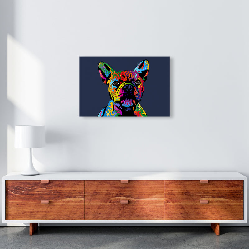 French Bulldog Dog Navy Art Print by Michael Tompsett A2 Canvas
