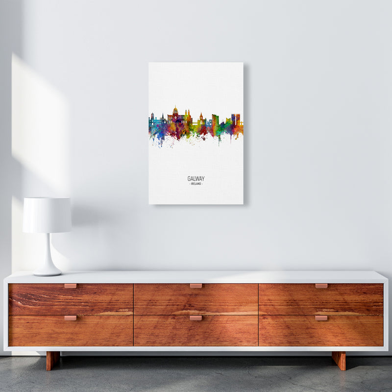 Galway Ireland Skyline Portrait Art Print by Michael Tompsett A2 Canvas