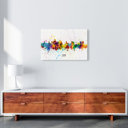 Galway Ireland Skyline Splash Art Print by Michael Tompsett A2 Canvas