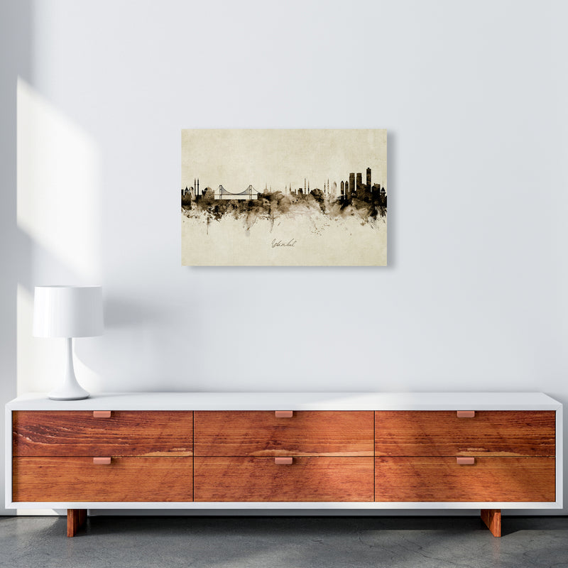 Istanbul Turkey Skyline Vintage Art Print by Michael Tompsett A2 Canvas