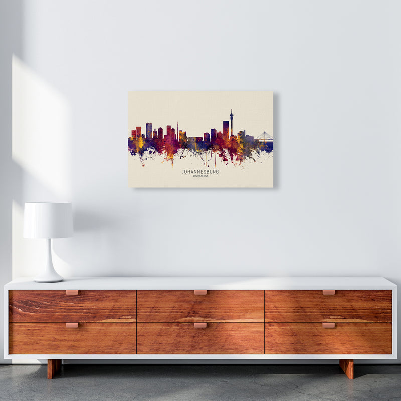 Johannesburg South Africa Skyline Autumn City Name Art Print by Michael Tompsett A2 Canvas