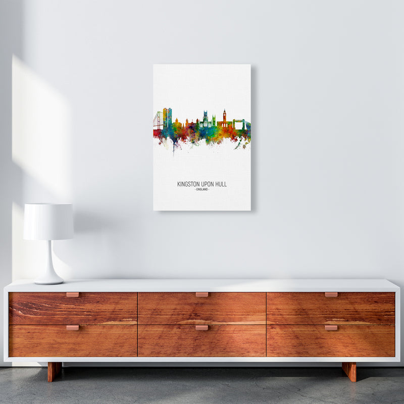 Kingston Upon Hull England Skyline Portrait Art Print by Michael Tompsett A2 Canvas