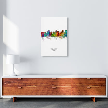 Orlando Florida Skyline Portrait Art Print by Michael Tompsett A2 Canvas